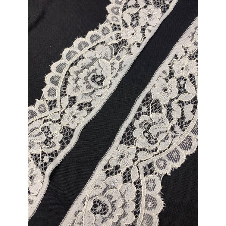 2023 fashionable cotton nylon floral lace trim 8cm from factory for garment