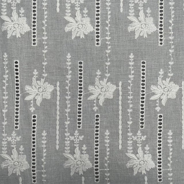 TUTON High Quality Custom Wholesale TC Cotton Guipure Lace Embroidery Fabric for Dress Water Soluble Polyester / Cotton 100 Y