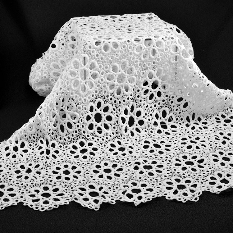 America Lace Materials Fabric Water Soluble Nigeria Guipure White Lace Fabric french sew dress for wedding embroidery fabric