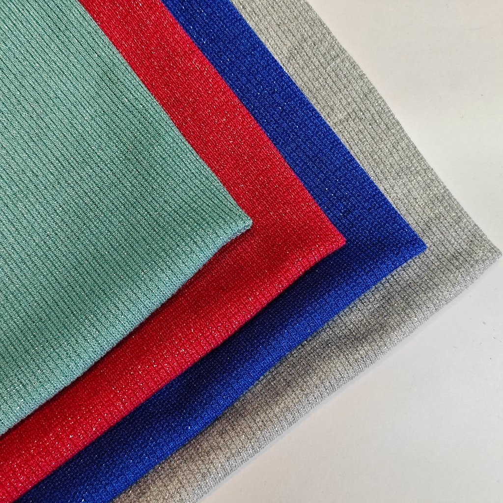 High Quality Custom 50% Rayon 45% Lurex 5% Spandex 170Gsm Metallic Rib Fabric Texture shiny fabric for lady dress