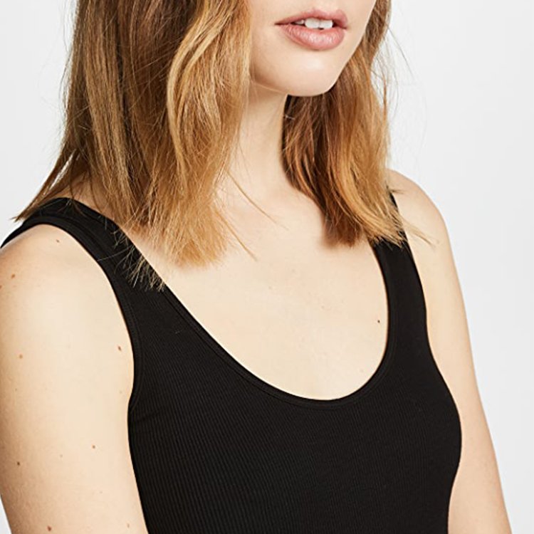 Scoop Neck Sleeveless Midi Dress for Women's Dress 2022 Light Weight Scoop Neck Ribbed Jersey Summer Casual Dresses Natural 12GG