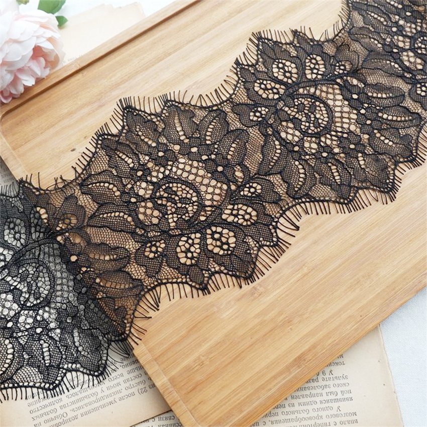 Zeal Elegant French Style White Lace Multi-Color Eyelash Nylon Spandex Stretch Jacquard Trimmings Women's Underwear Decoration