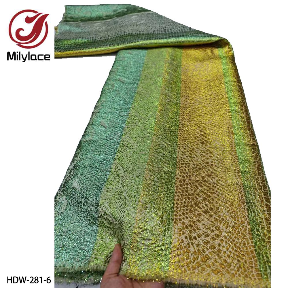Fresh Color Elegant Embroidery Korean Brocade Jacquard Organza Lace Fabric
