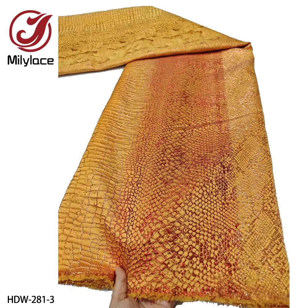 Fresh Color Elegant Embroidery Korean Brocade Jacquard Organza Lace Fabric