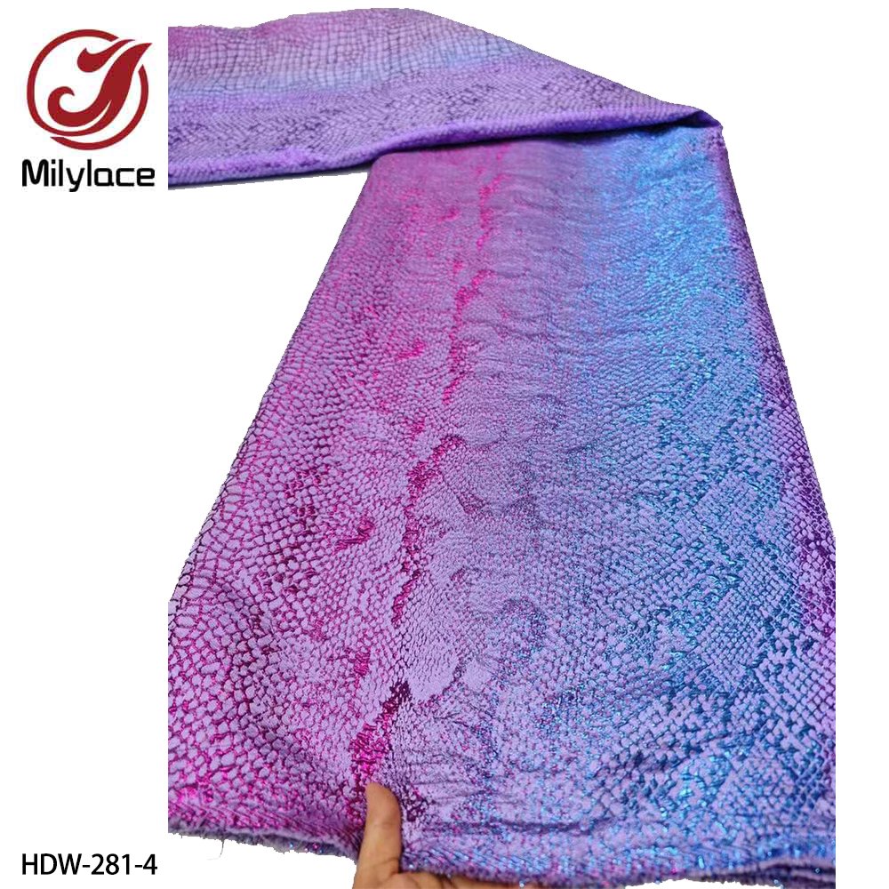 Fresh Color Elegant Embroidery Korean Brocade Jacquard Organza Lace Fabric