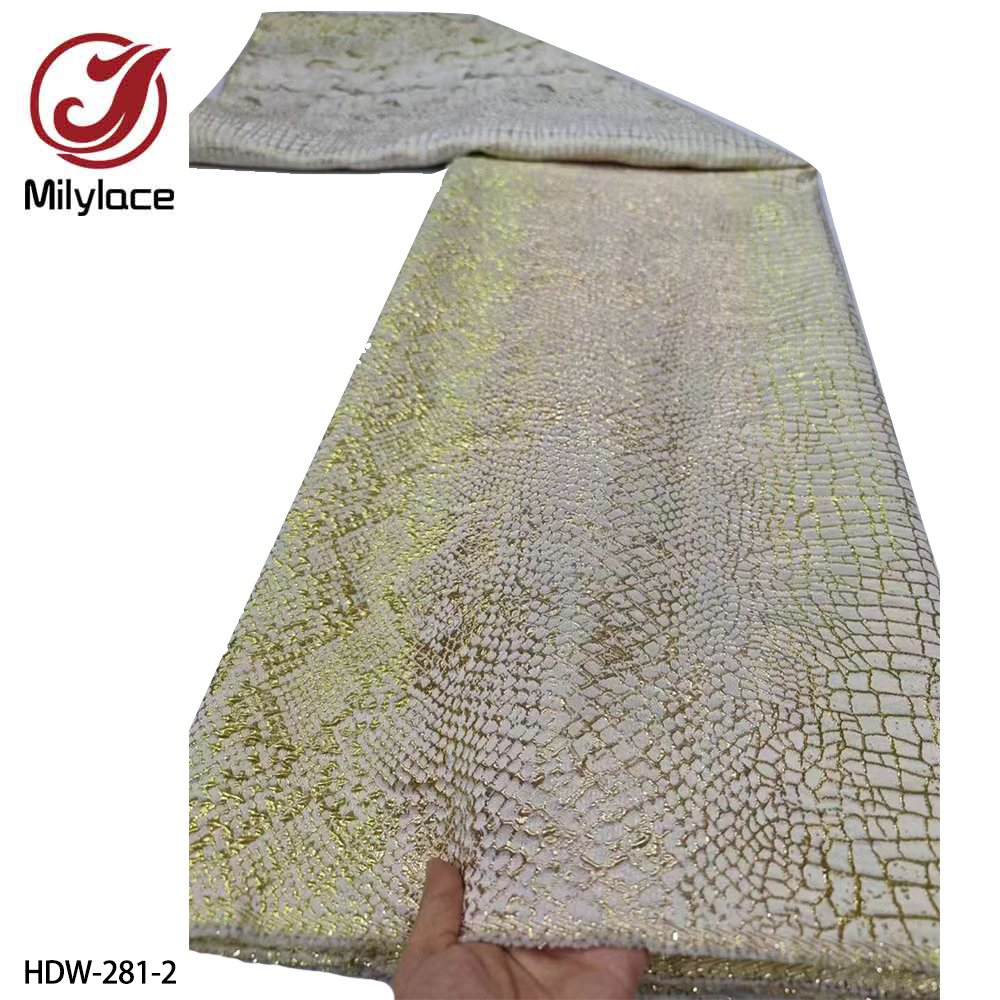 Fresh Color Elegant Embroidery Korean Brocade Jacquard Organza Lace Fabric