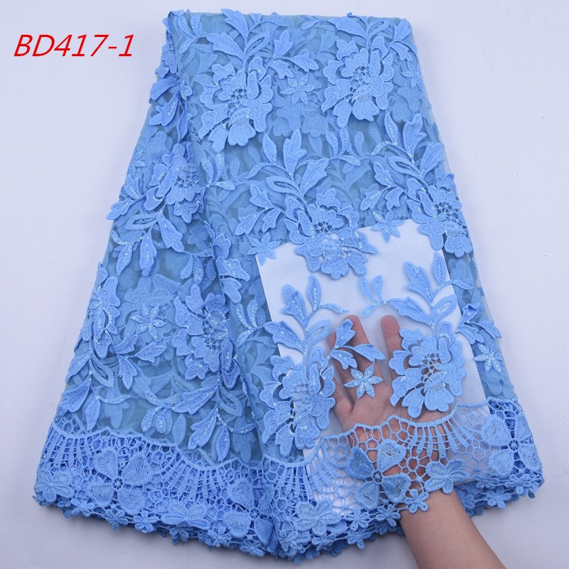 1886 Wholesale White Color Lace Fabric 3D Silk Milk Lace Fabric For African Dresses