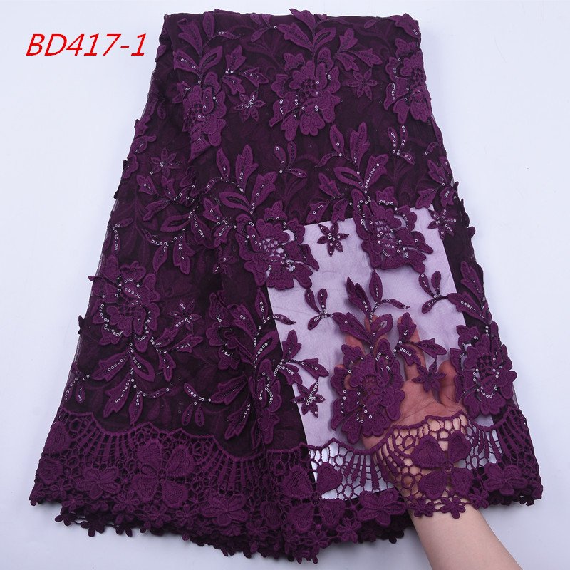 1886 Wholesale White Color Lace Fabric 3D Silk Milk Lace Fabric For African Dresses
