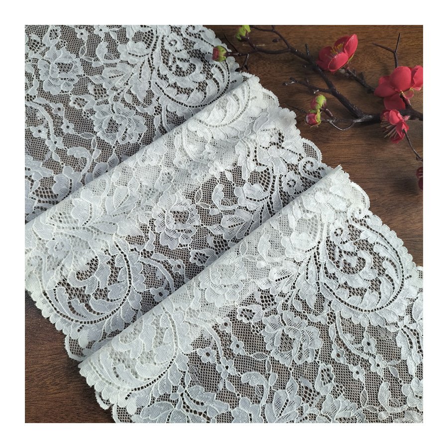 E3221 22.5cm Stretch Lace Fabric golden supplier embroidery lace fabric in india invisible bras tissu africain