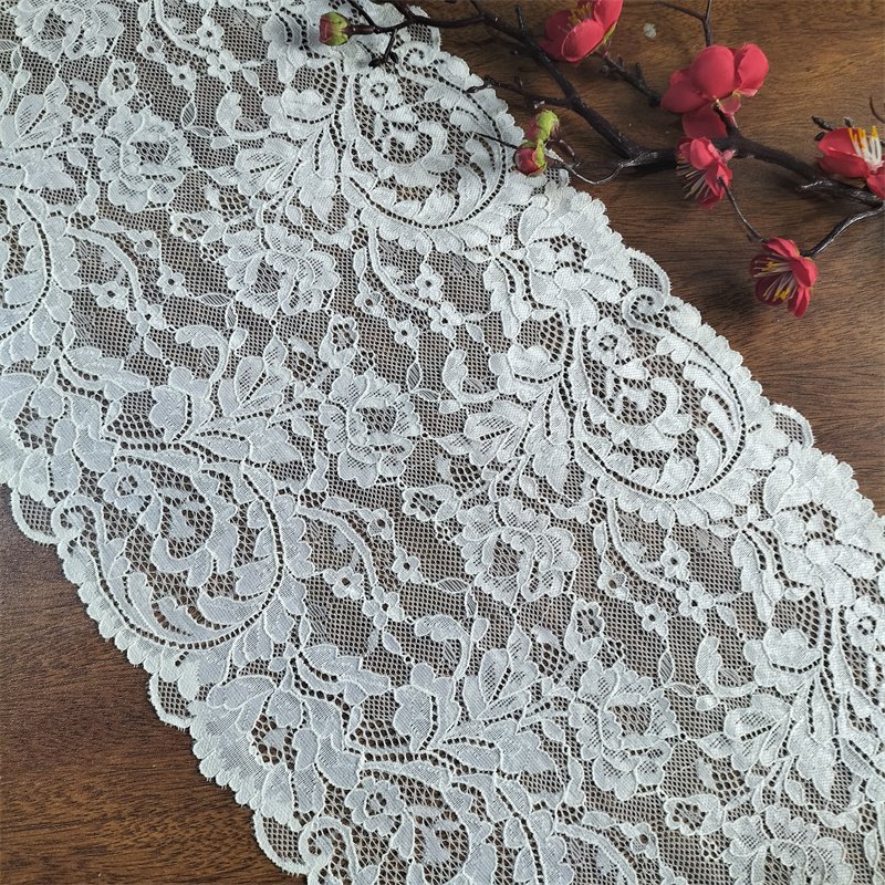 E3221 22.5cm Stretch Lace Fabric golden supplier embroidery lace fabric in india invisible bras tissu africain