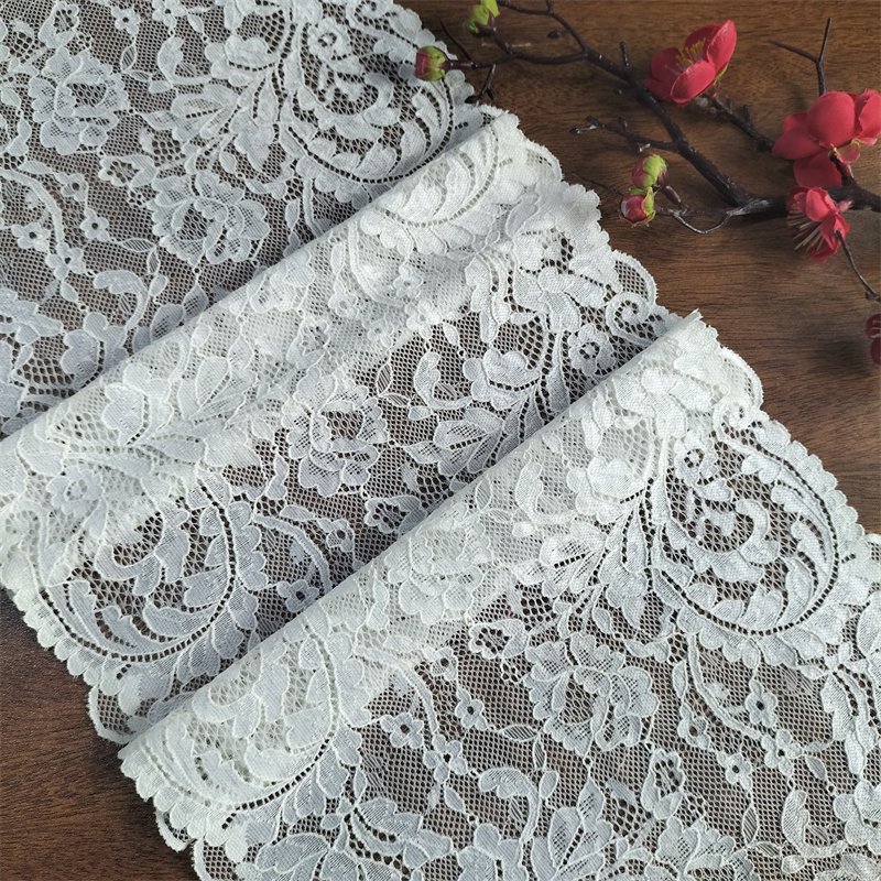 E3221 22.5cm Stretch Lace Fabric golden supplier embroidery lace fabric in india invisible bras tissu africain