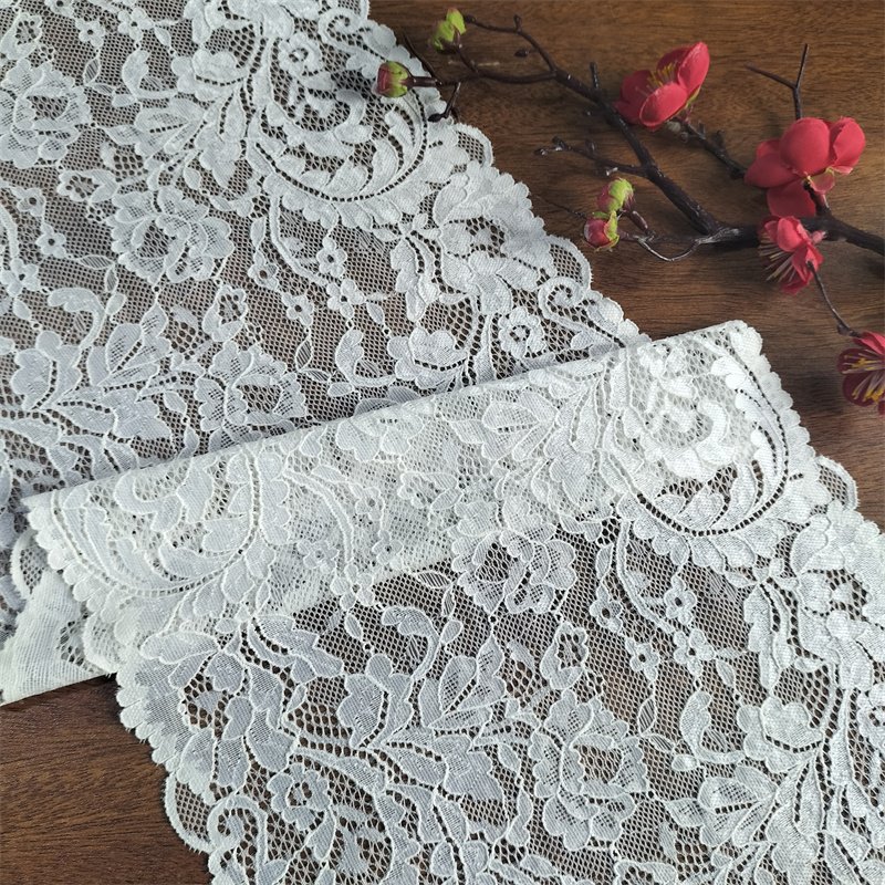 E3221 22.5cm Stretch Lace Fabric golden supplier embroidery lace fabric in india invisible bras tissu africain