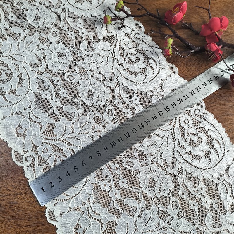 E3221 22.5cm Stretch Lace Fabric golden supplier embroidery lace fabric in india invisible bras tissu africain