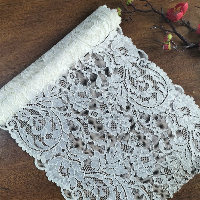 E3221 22.5cm Stretch Lace Fabric golden supplier embroidery lace fabric in india invisible bras tissu africain