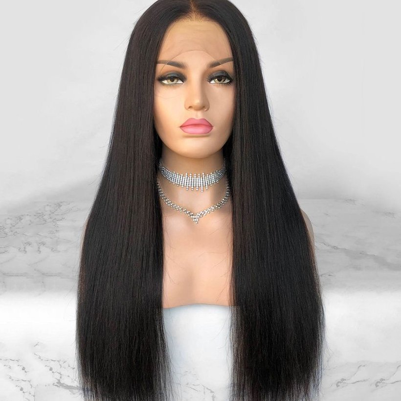 Hight quality wholesale bulk 32 inch Swiss brown lace wet and wavy 100% real human hair wigs