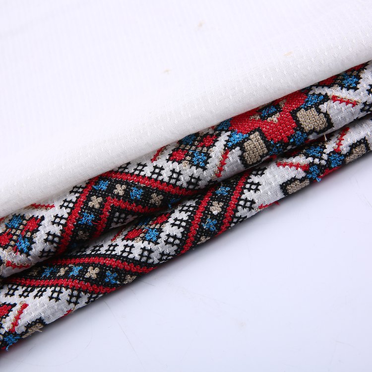 HA-13223H Style Dobby Multi-color Traditional Chinese Cotton Embroidered Fabric Embroidery Fabric Lace Customized Color