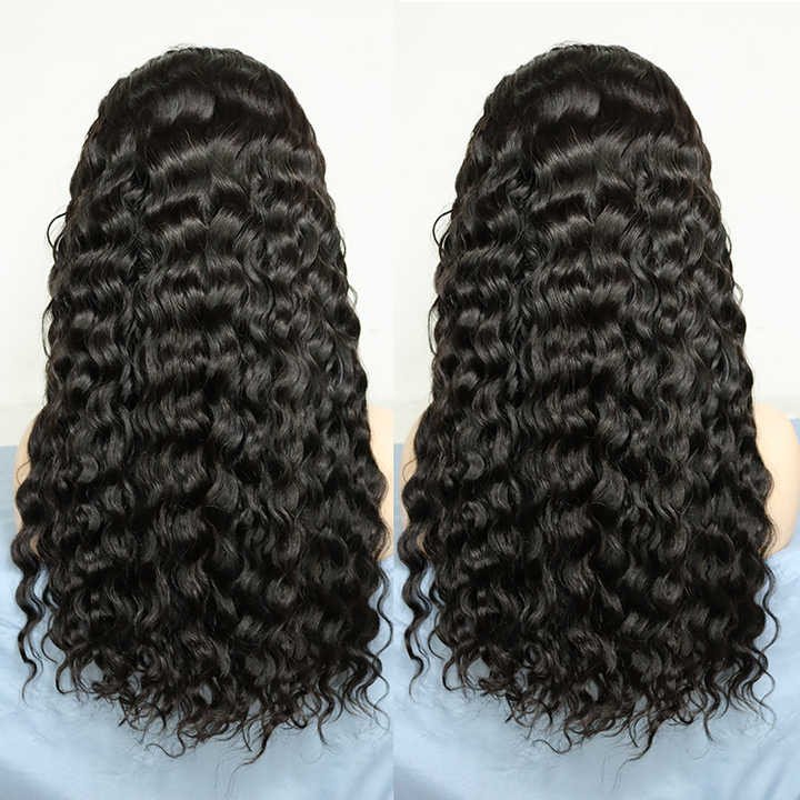 raw cambodian hair raw unprocessed human hair wigs vendors Urban Curly Natural Wave 13x4 hd human hair lace front wig