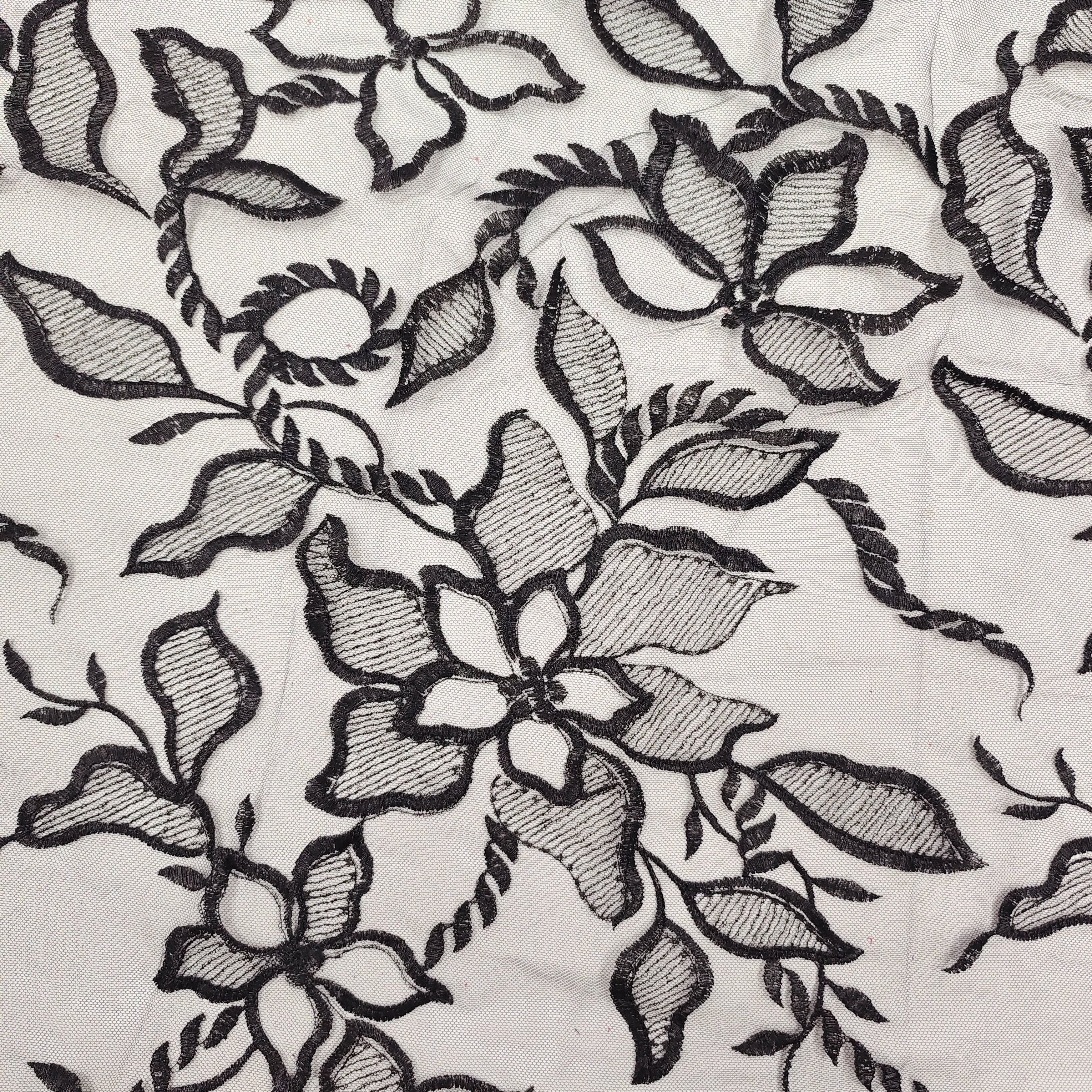 Mesh Rose French Fancy Lace Embroidery Tulle Lace Fabric net fabric for dress embroidery
