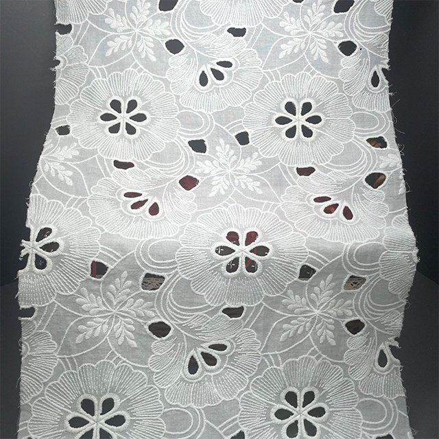 TUTON Top Quality Custom Wholesale TC Cotton Guipure French Lace Embroidery Fabric For Dress