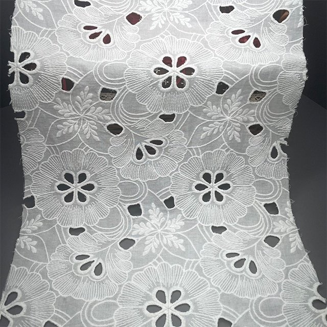 TUTON Top Quality Custom Wholesale TC Cotton Guipure French Lace Embroidery Fabric For Dress