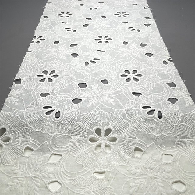 TUTON Top Quality Custom Wholesale TC Cotton Guipure French Lace Embroidery Fabric For Dress