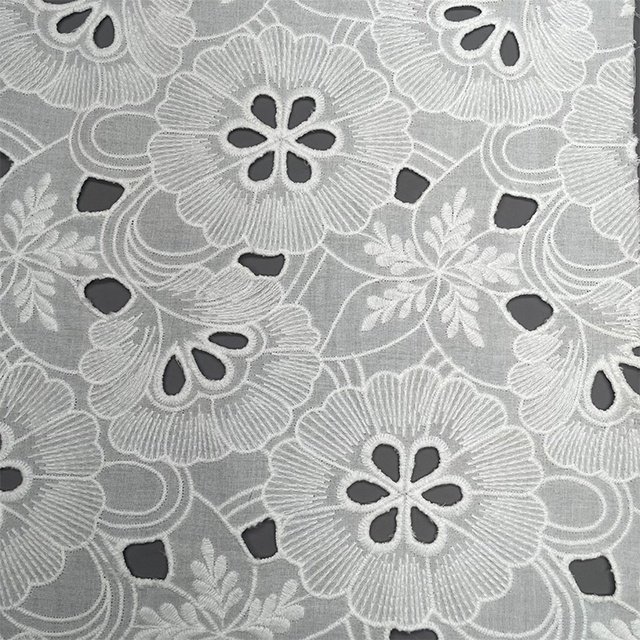 TUTON Top Quality Custom Wholesale TC Cotton Guipure French Lace Embroidery Fabric For Dress