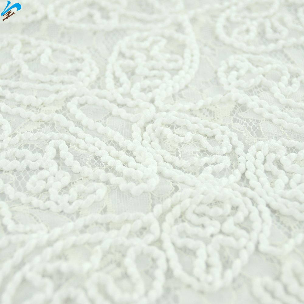 Hangzhou Factory Wholesale New Design White 100% Polyester Fabrics Eyelet Embroidery Fabric For Women Fashion Dress Garments