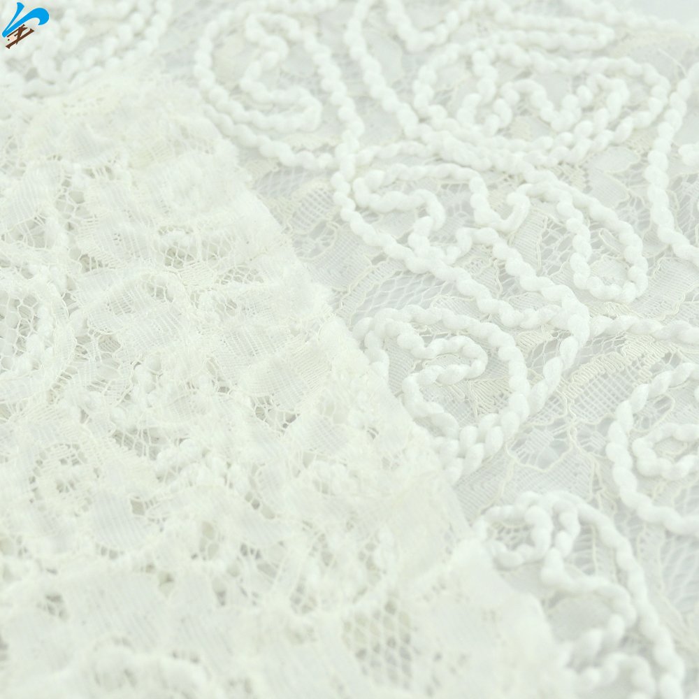 Hangzhou Factory Wholesale New Design White 100% Polyester Fabrics Eyelet Embroidery Fabric For Women Fashion Dress Garments