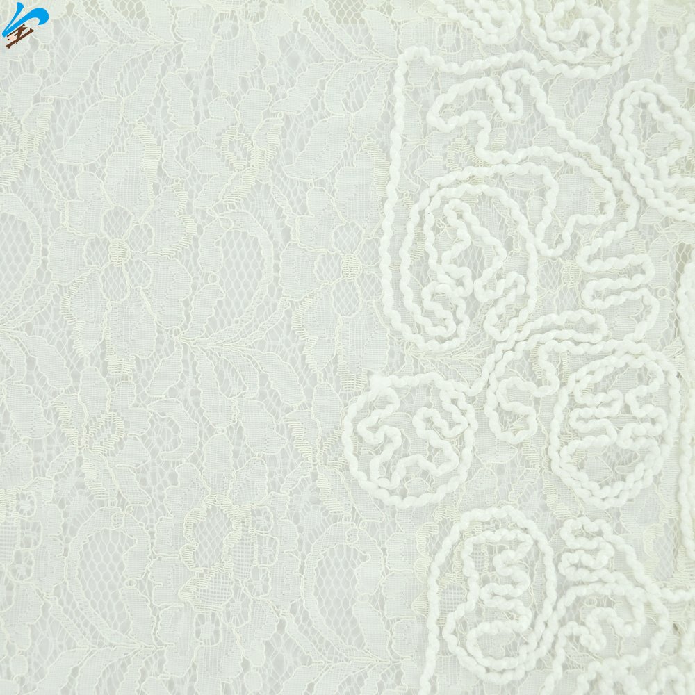Hangzhou Factory Wholesale New Design White 100% Polyester Fabrics Eyelet Embroidery Fabric For Women Fashion Dress Garments