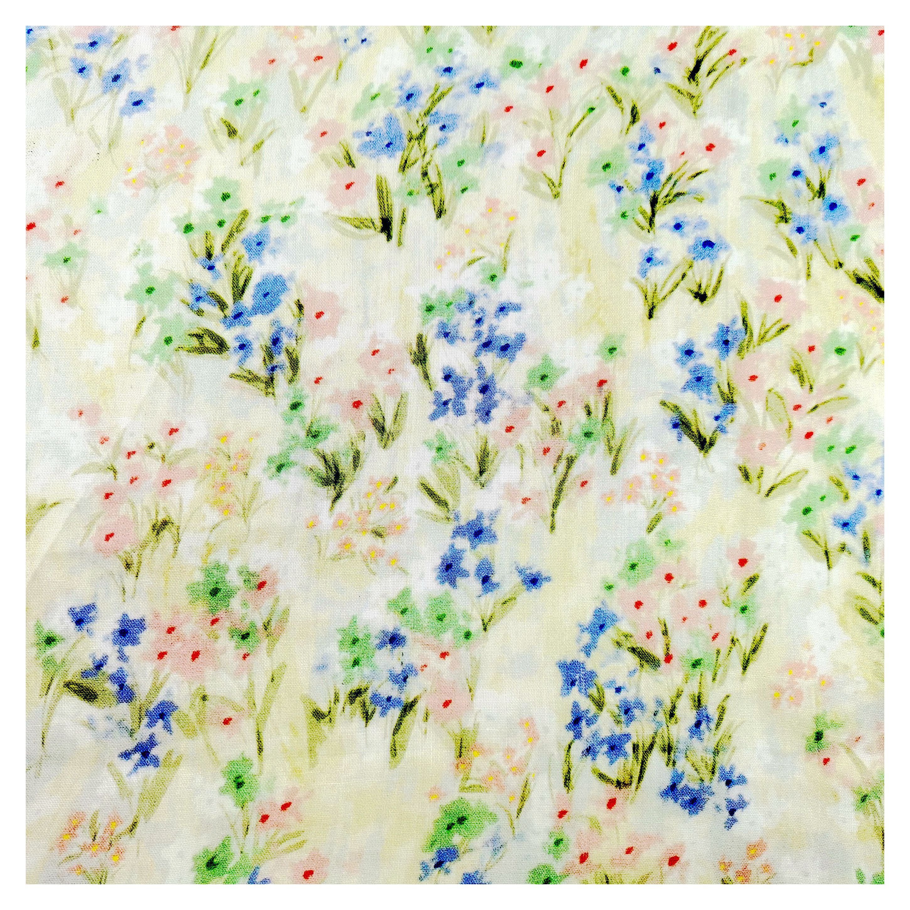 2024 OEM No MOQ 100% linen custom digital printed fabric breathable for lady's garment