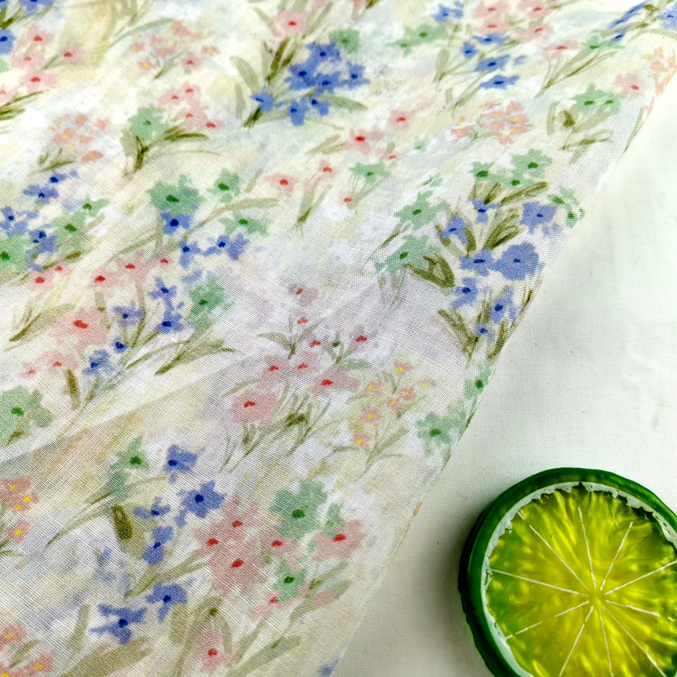 2024 OEM No MOQ 100% linen custom digital printed fabric breathable for lady's garment