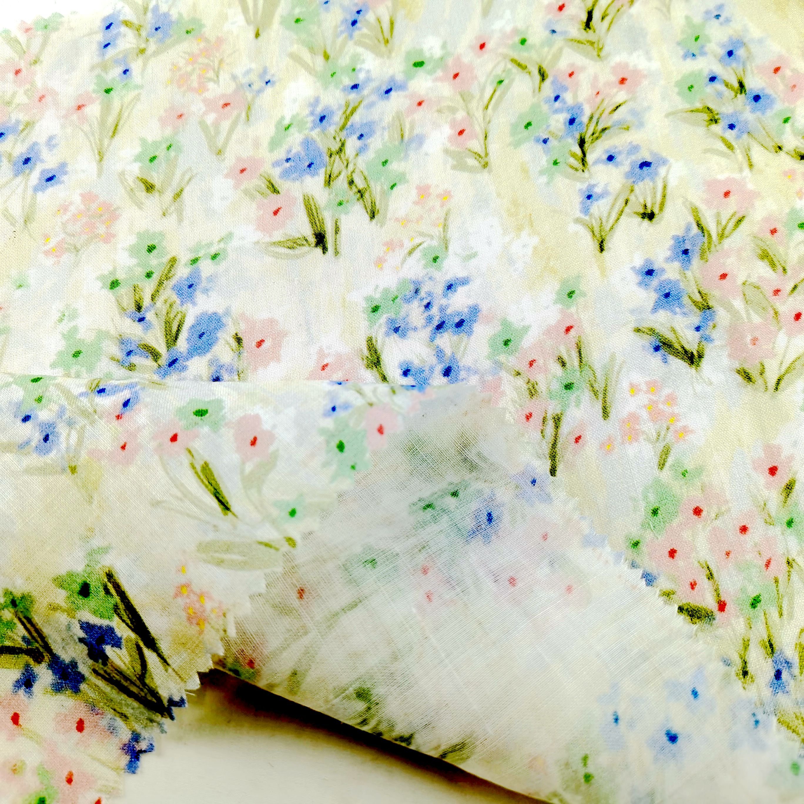 2024 OEM No MOQ 100% linen custom digital printed fabric breathable for lady's garment