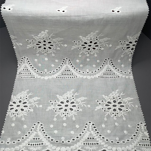 TUTON Top Quality TC Cotton Beaded French Lace Embroidery Fabric For Dress