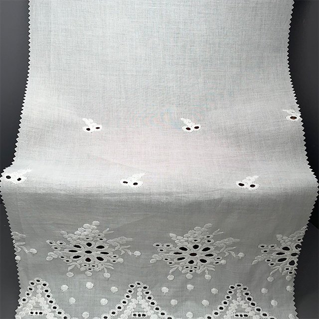 TUTON Top Quality TC Cotton Beaded French Lace Embroidery Fabric For Dress