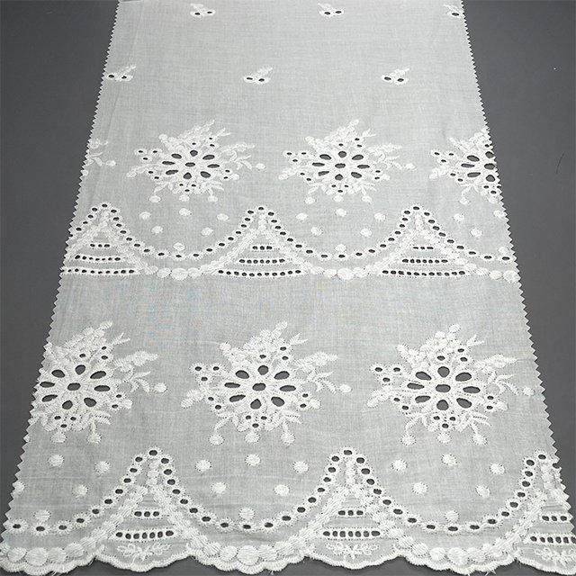 TUTON Top Quality TC Cotton Beaded French Lace Embroidery Fabric For Dress