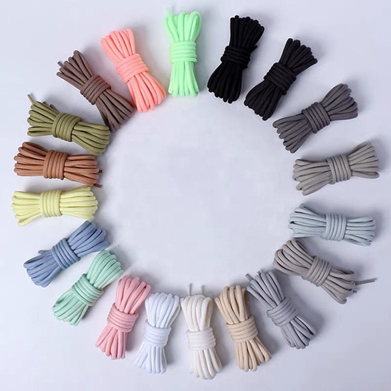 1 Pair Best selling 47-63" Pure Color Rope Colorful Rope Shoelaces Round Shoe Laces Boot Lace for Yeezay 350 700 750 Sneaker