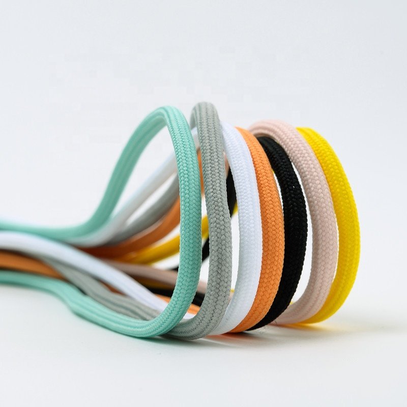 1 Pair Best selling 47-63" Pure Color Rope Colorful Rope Shoelaces Round Shoe Laces Boot Lace for Yeezay 350 700 750 Sneaker