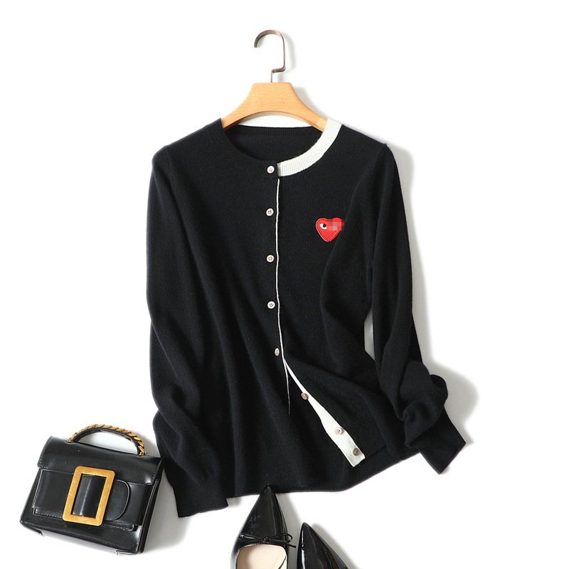 Cashmere Tops Women Cashmere Sweater Cardigan Small MOQ Custom Knitted Standard Winter Cock Bohemian Elderly Clothes Winter 210g