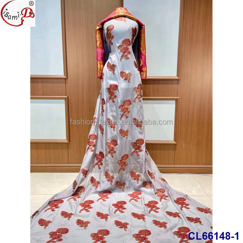 somalia fashion real silk garbasar and dirac ,fashion hot sale fabric , popular high quality material