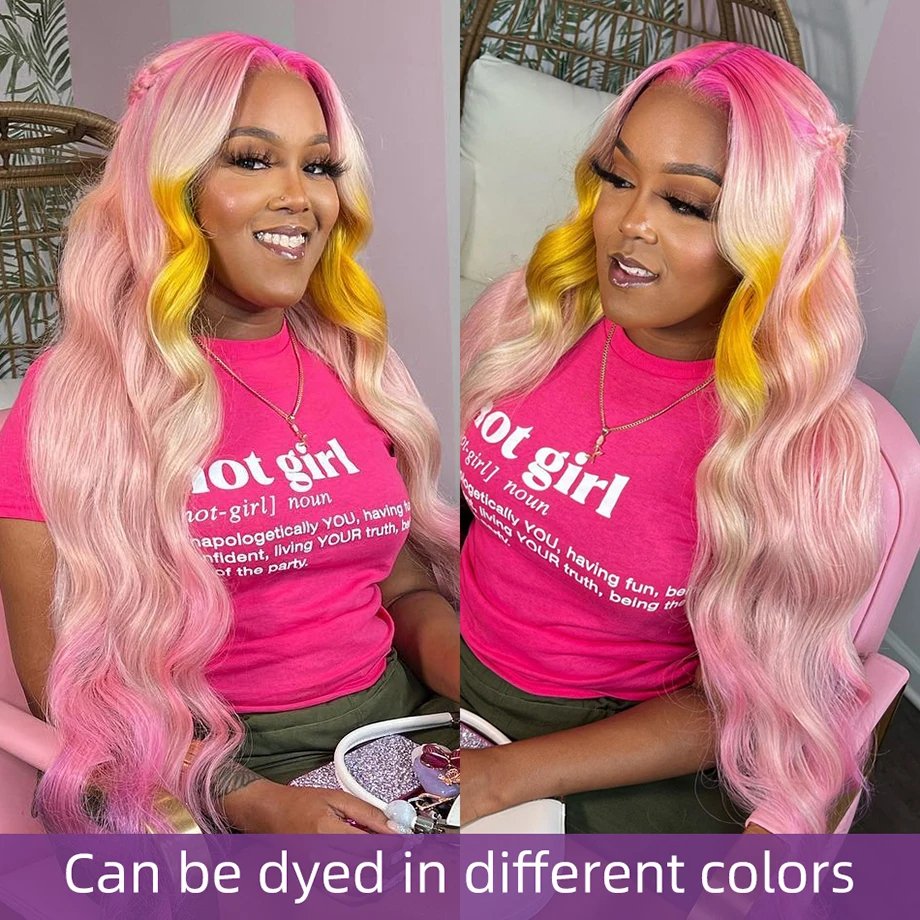 Wholesale 13x4 Full Lace Body Wave Front Wig Blonde Color Transparent Lace Frontal Wig High Density Glueless 613 Human Hair Wig