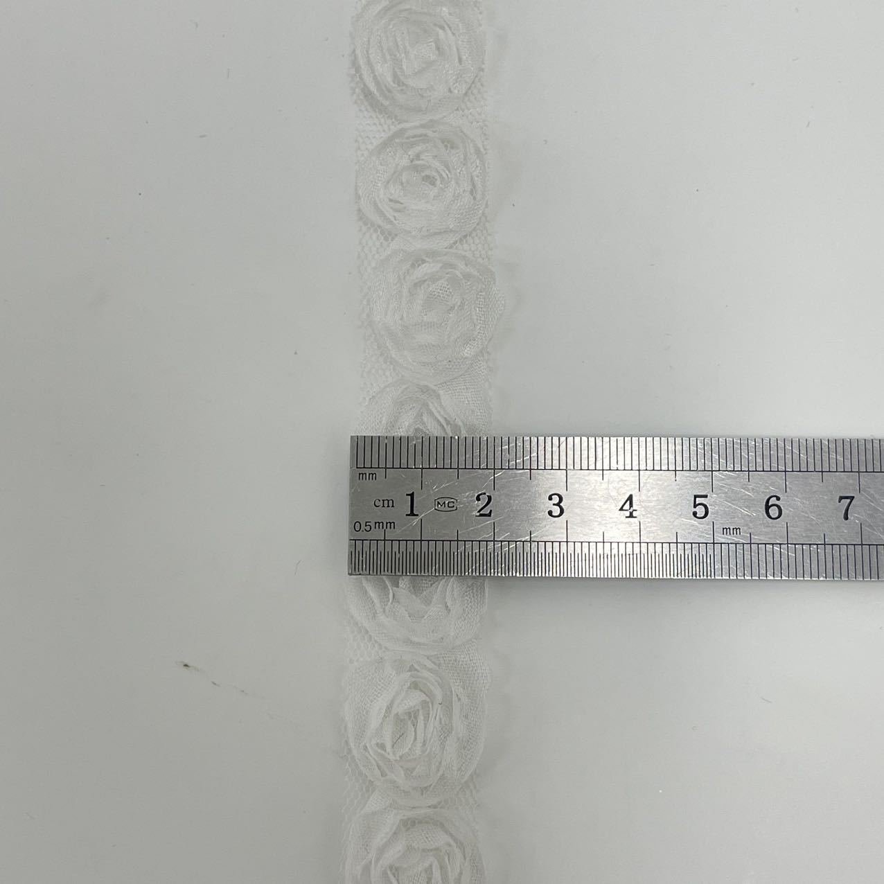 width 3 cm 2 cm black white chiffon frills ribbon flowers embroidery tulle lace trim For children skirt women's dress