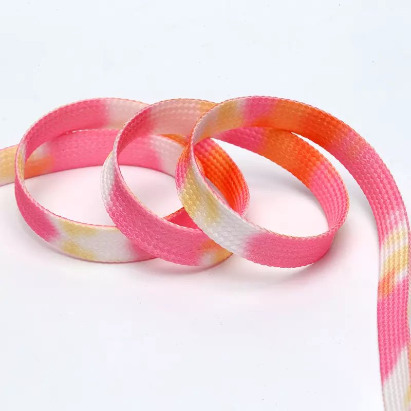 Wholesale Customised Fancy Printed Colorful Ribbon Elasticity Shoe Laces Sneaker Decorative