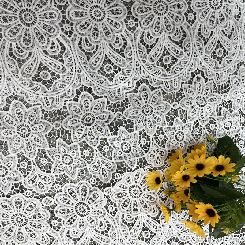 DF1001 customized color embroidery lace fabric dress French lace for women's wedding