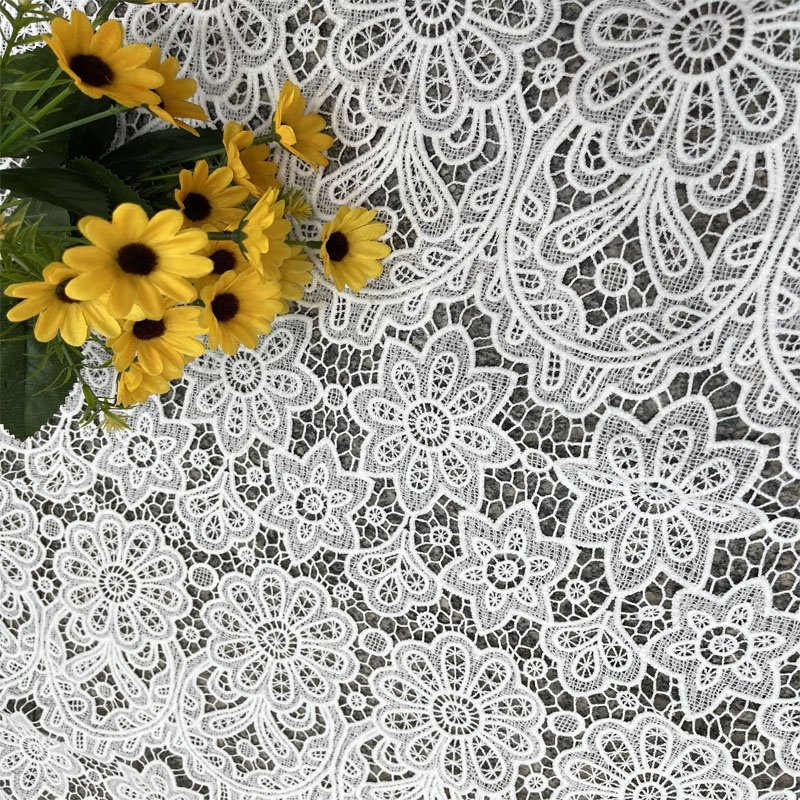 DF1001 customized color embroidery lace fabric dress French lace for women's wedding