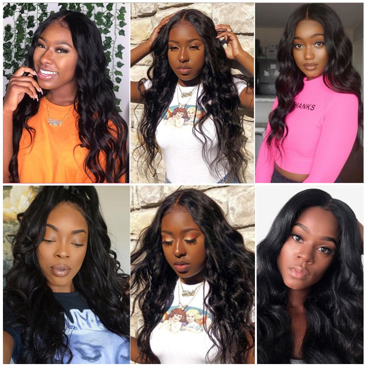 Double Drawn 13x4 Lace Wigs Virgin Brazilian Human Hair Lace Front Wigs 150% 180% Density Transparent Hd Lace Color Wigs