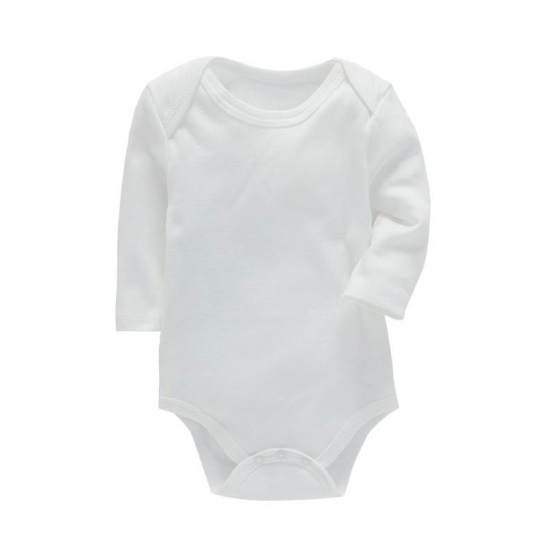 Autumn Cotton Long-sleeve Bodysuits Newborn Baby Girl Clothes Romper Full Casual Customized Unisex Solid Knitted 100% Cotton
