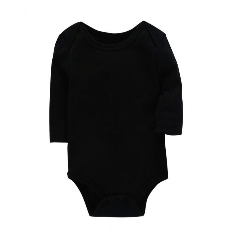Autumn Cotton Long-sleeve Bodysuits Newborn Baby Girl Clothes Romper Full Casual Customized Unisex Solid Knitted 100% Cotton
