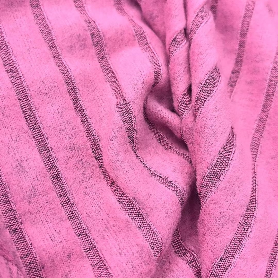 Custom Solid Color Blue Breathable Viscose Rayon Polyester Rib Knit Fabric For Dress