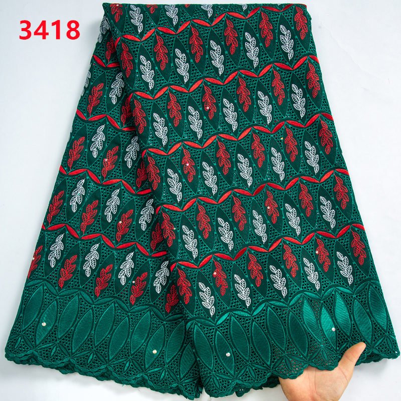 Swiss Voile Lace In Switzerland High Quality 5 Yards African Cotton Lace for Sewing Women Evening Party Dresses 3418