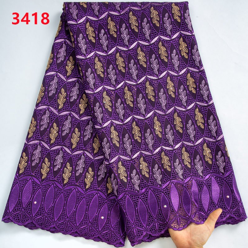 Swiss Voile Lace In Switzerland High Quality 5 Yards African Cotton Lace for Sewing Women Evening Party Dresses 3418